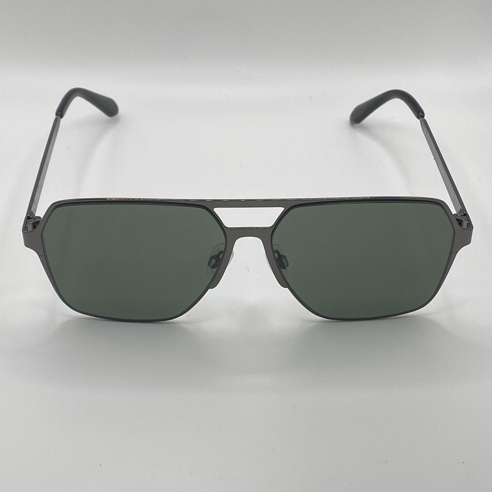 Quay Backstage Pass 60mm Aviator Sunglasses 60-14-145 Gunmetal Frame Grey Lenses